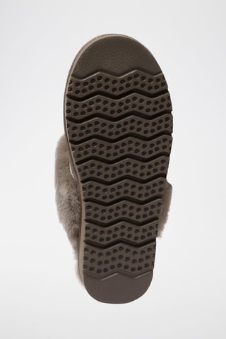 Pantufas forradas de nobuck Pelican - Castanho