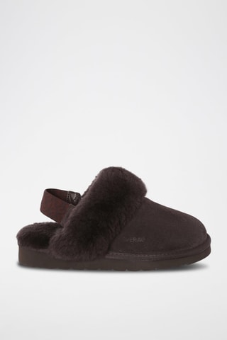 Pantufas forradas de nobuck Pelican - Castanho-escuro