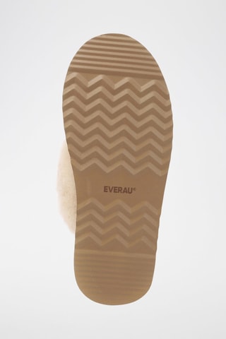 Pantufas forradas de nobuck com plataforma Wagtail - Camel