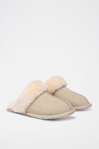 Pantufas forradas de nobuck Harrier - Bege