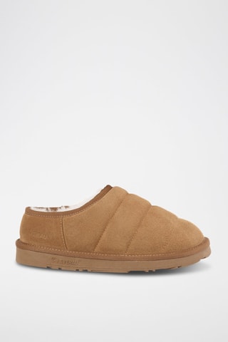 Pantufas forradas de nobuck Jaeger - Camel