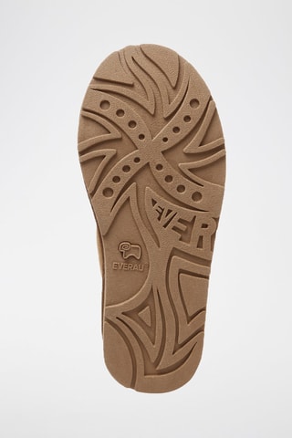 Pantufas forradas de nobuck Jaeger - Camel