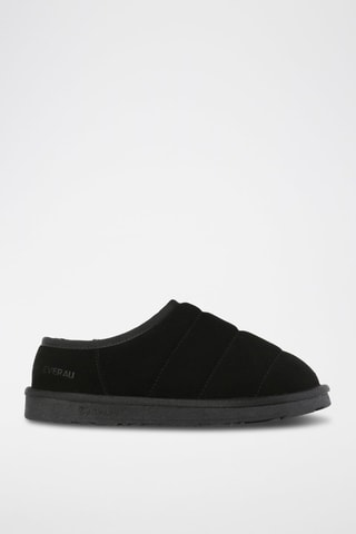 Pantufas forradas de nobuck Jaeger - Preto