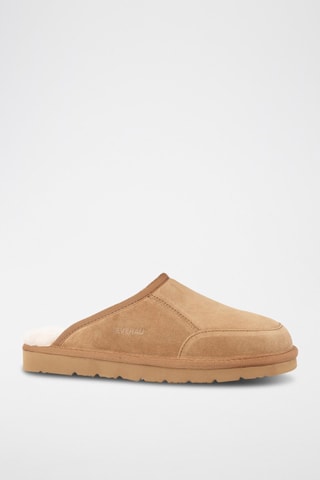 Pantufas forradas de nobuck Lark - Camel