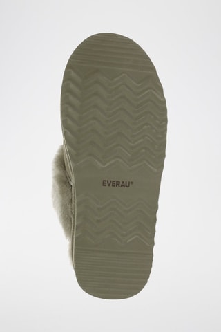 Pantufas forradas com plataforma em nobuck Wagtail - Cinzento