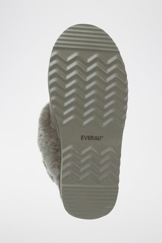 Pantufas forradas com plataforma em nobuck Fantail - Cinzento