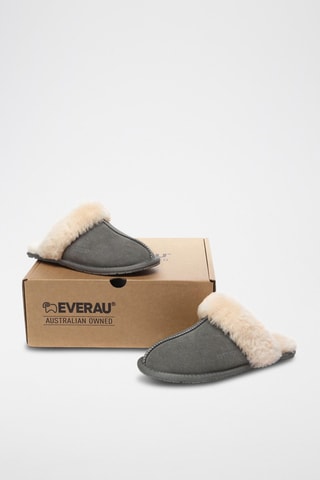 Pantufas forradas em nobuck Harrier - Cinzento-escuro