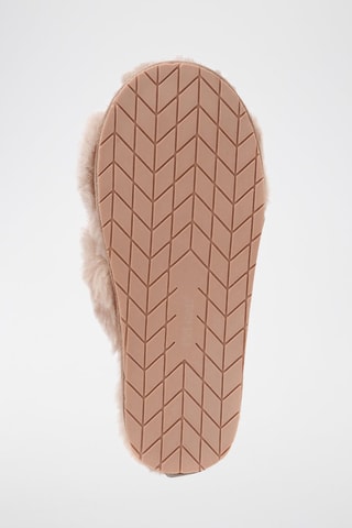 Pantufas forradas em pele de carneiro Dove - Rosa-claro