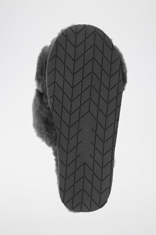 Pantufas forradas em pele de carneiro Dove - Cinzento-escuro
