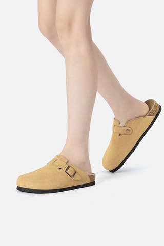 Mules em nobuck Pintail - Camel