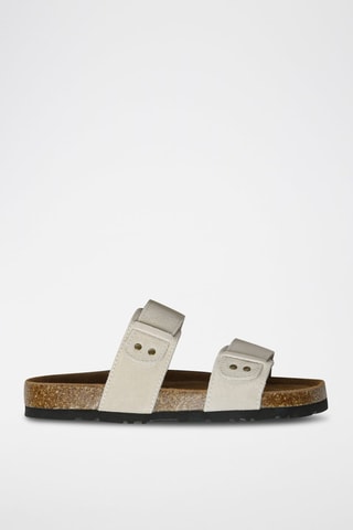 Mules de nobuck Scarlet - Bege
