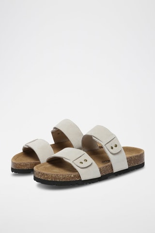 Mules de nobuck Scarlet - Bege
