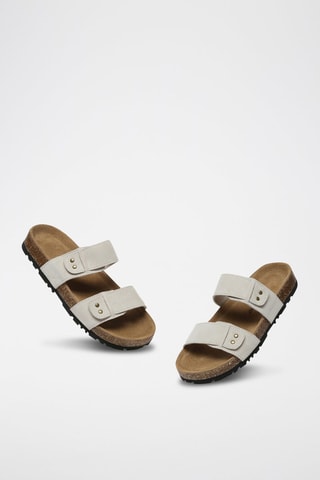 Mules de nobuck Scarlet - Bege