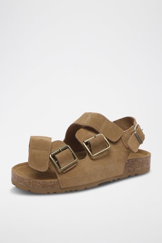 Sandálias de nobuck Flame - Camel