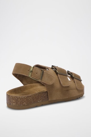 Sandálias de nobuck Flame - Camel