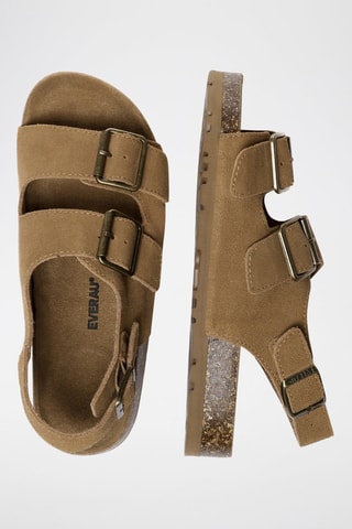 Sandálias de nobuck Flame - Camel
