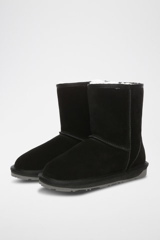 Botins forrados de nobuck- Preto