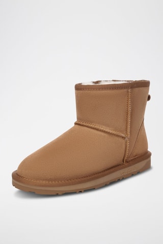 Botins forrados de nobuck- Camel