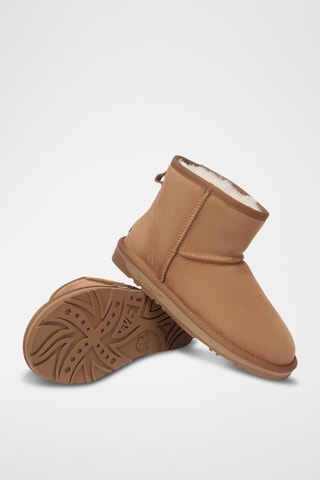 Botins forrados de nobuck- Camel