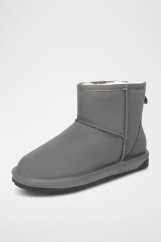 Botins forrados de nobuck- Cinzento