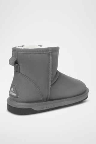 Botins forrados de nobuck- Cinzento