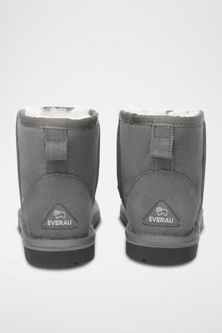 Botins forrados de nobuck- Cinzento