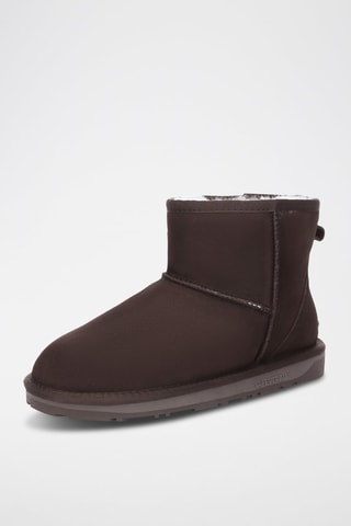 Botins forrados de nobuck- Castanho-escuro