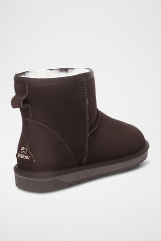 Botins forrados de nobuck- Castanho-escuro