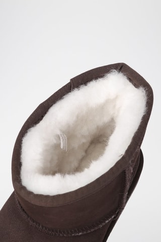 Botins forrados de nobuck- Castanho-escuro