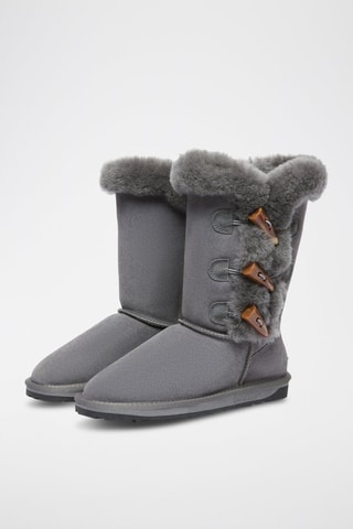 Botins em couro de carneiro nobuck Ashy - Cinzento
