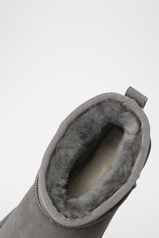 Botins forrados de nobuck com plataforma Heron - Cinzento