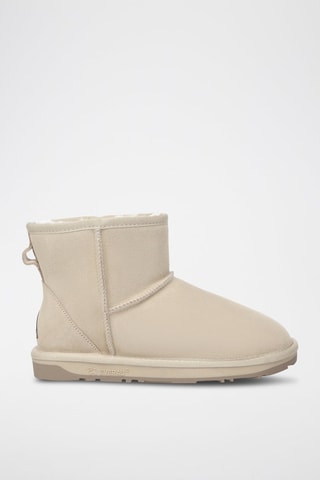 Botins forrados de nobuck Emu - Bege