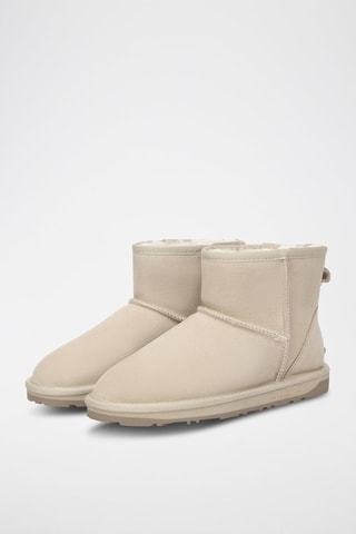 Botins forrados de nobuck Emu - Bege