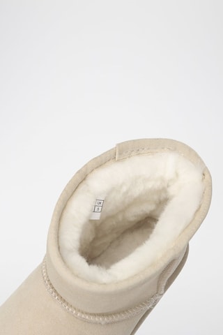 Botins forrados de nobuck Emu - Bege