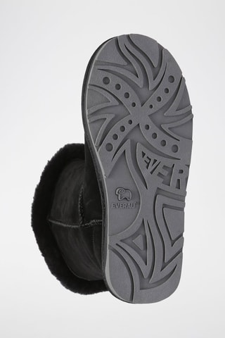 Botins em couro de carneiro nobuck Ashy - Preto