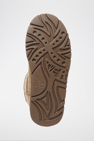 Botins forrados de nobuck com plataforma Dusky - Camel