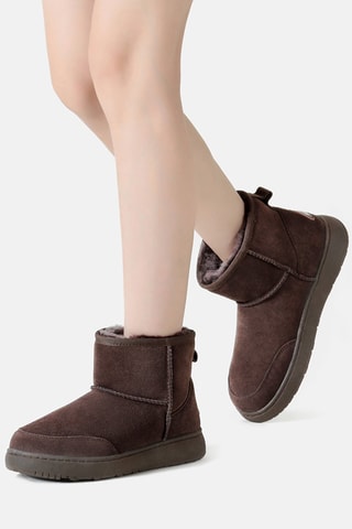Botins forrados de nobuck Rosella - Castanho