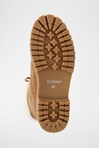 Botins forrados de nobuck Sittella - Camel e branco