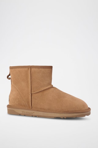 Botins forrados de nobuck Emu - Camel