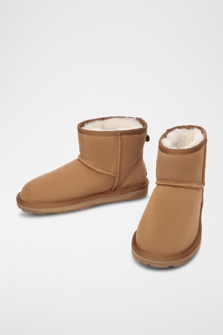 Botins forrados de nobuck Emu - Camel