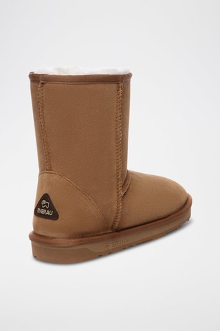 Botins forrados de nobuck e lã de carneiro Parrot - Camel e branco