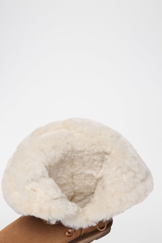 Botins forrados em couro de carneiro nobuck Ashy - Camel