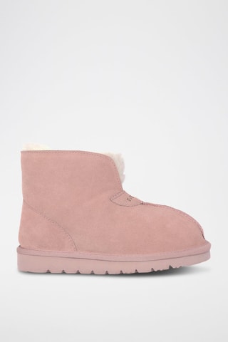 Botins forrados em nobuck Owl - Rosa