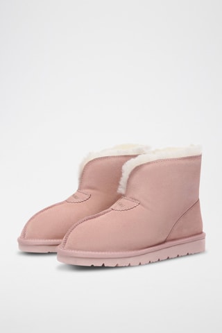Botins forrados em nobuck Owl - Rosa