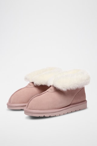Botins forrados em nobuck Owl - Rosa