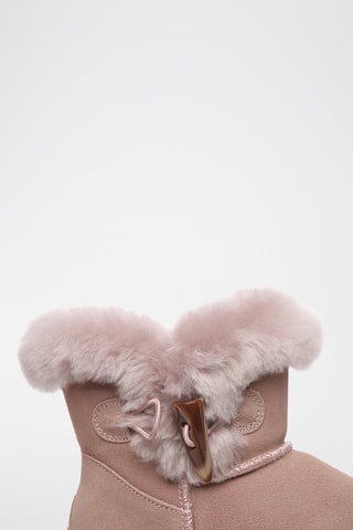 Botins forrados em nobuck Robin - Rosa