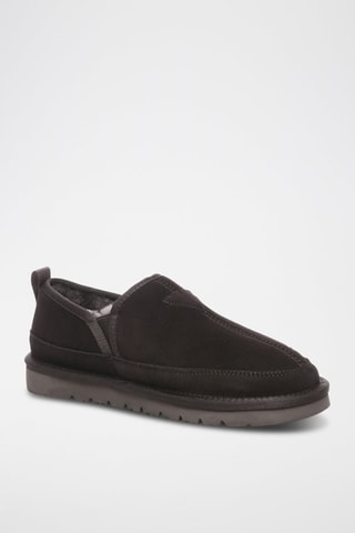 Slip-on forrados de nobuck Galah - Castanho-escuro