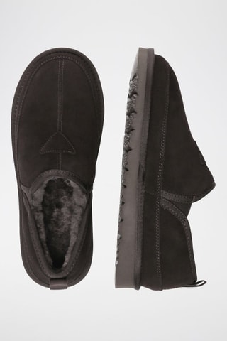 Slip-on forrados de nobuck Galah - Castanho-escuro