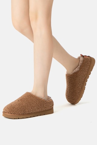 Socas forradas em pelo de carneiro Snipe - Camel