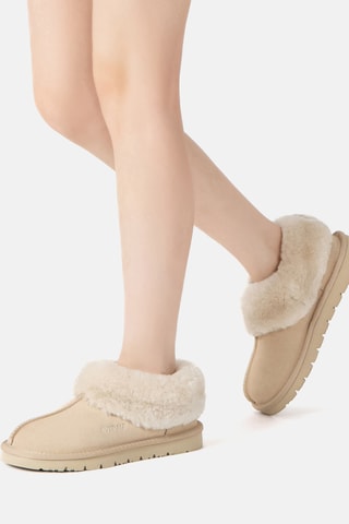 Botins forrados em nobuck Ibis - Areia